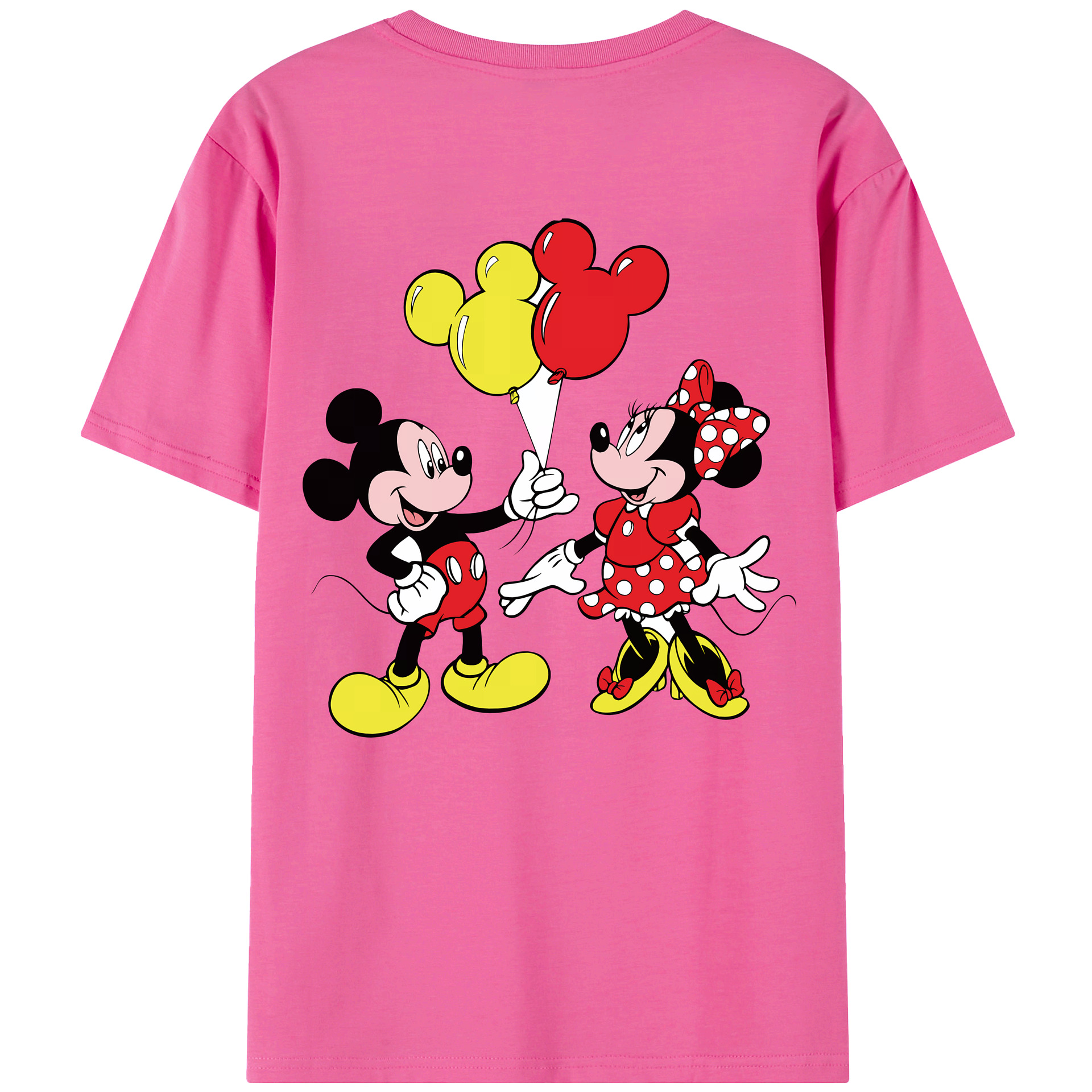 （画像用） ミッキーマウス Mickey Mouse レディース半袖Tシャツ(バックプリント)